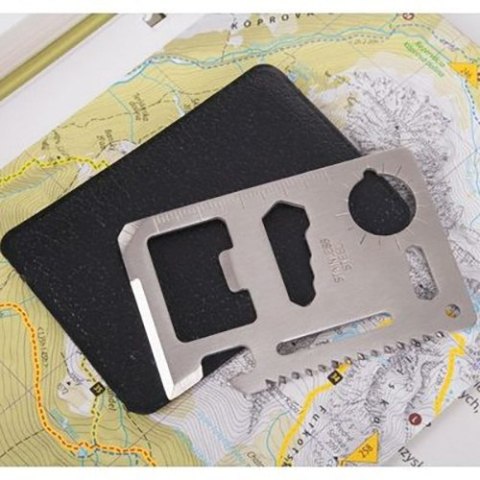 Karta przeżycia otwieracz do piwa puszek nóż śrubokręt linijka