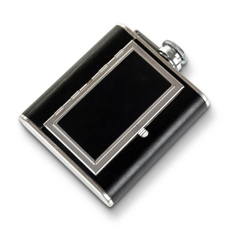 Piersiówka palacza ze schowkiem na papierosy