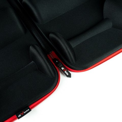 Etui na wino z 2 kieliszkami do wina Black Premium diVinto